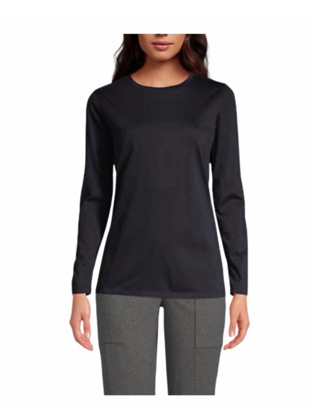 Lands’ End LS Cotton Crewneck